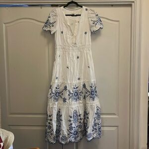 Anthropologie Somerset Eyelet Edition Maxi Dress